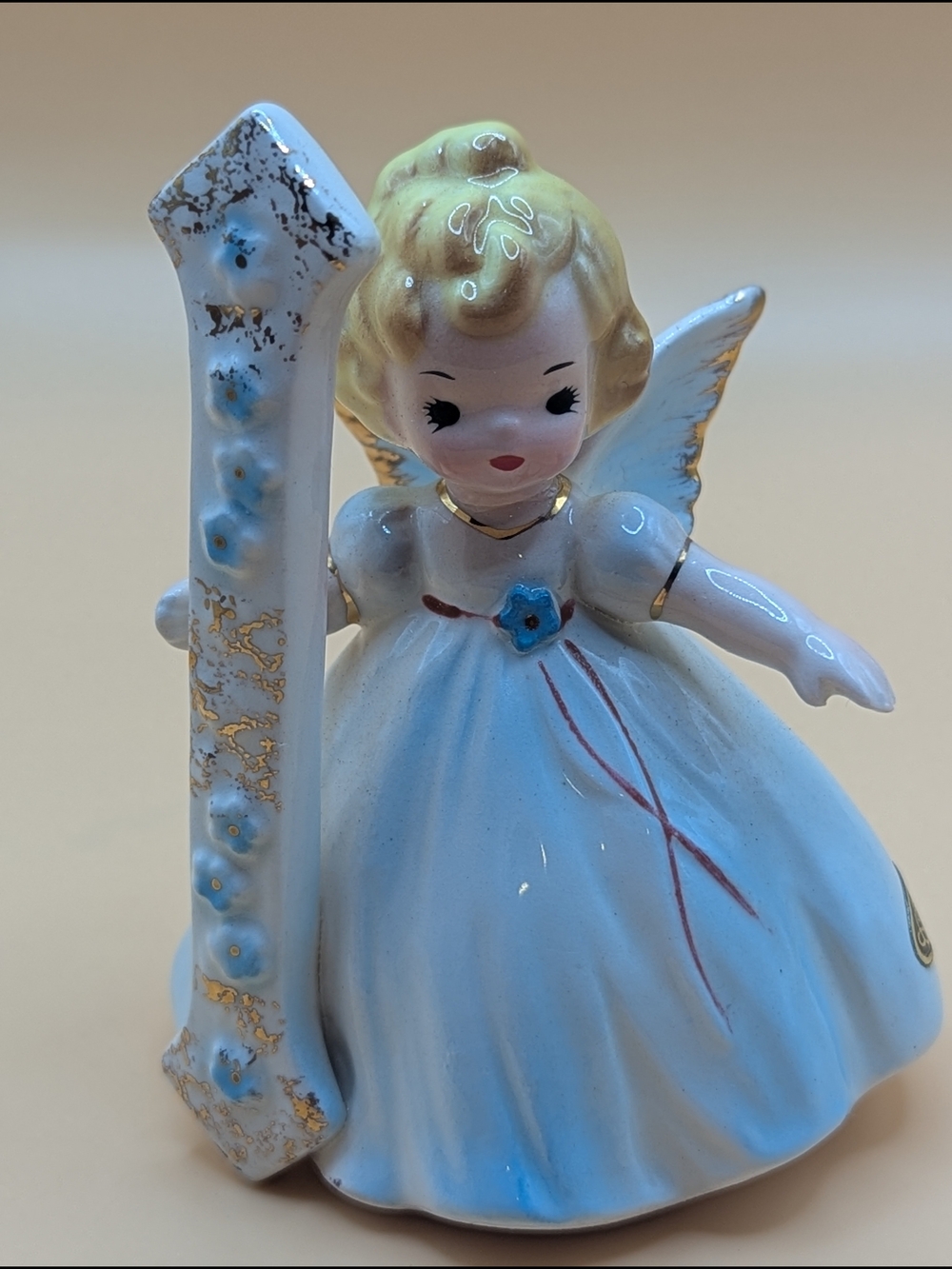 California-Josef Originals, 1st Birthday Girl Angel Porcelain Figurine